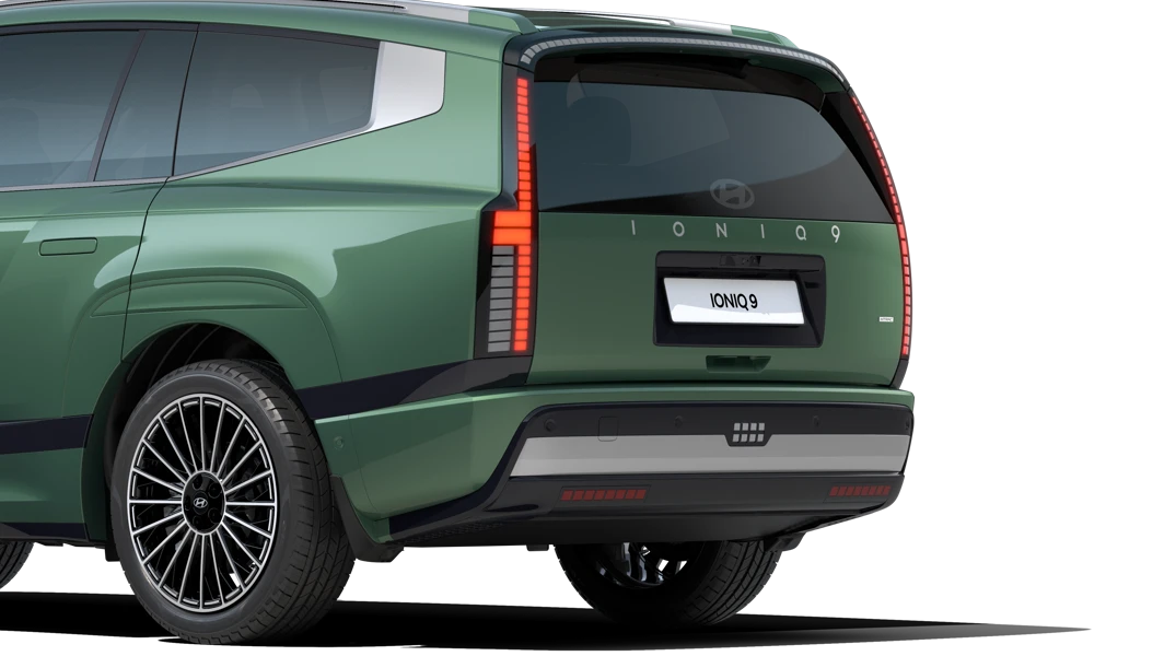 Hyundai IONIQ 9 Exterior Rear Close Up Lights On PI 06